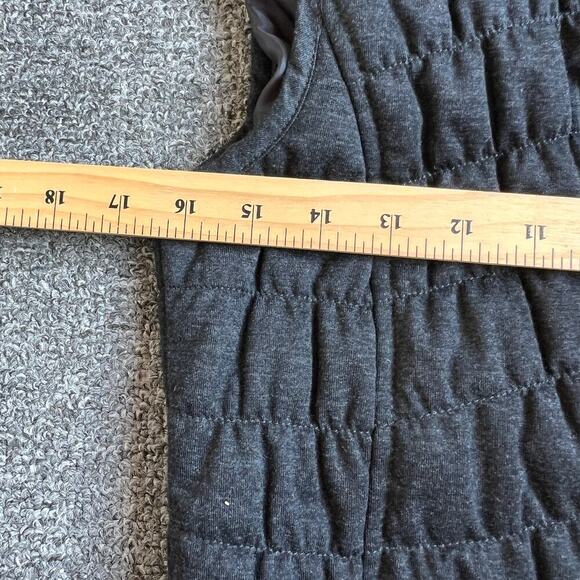 AVEC LES FILLES Quilted Hooded Vest Charcoal XSmall - Picture 8 of 10